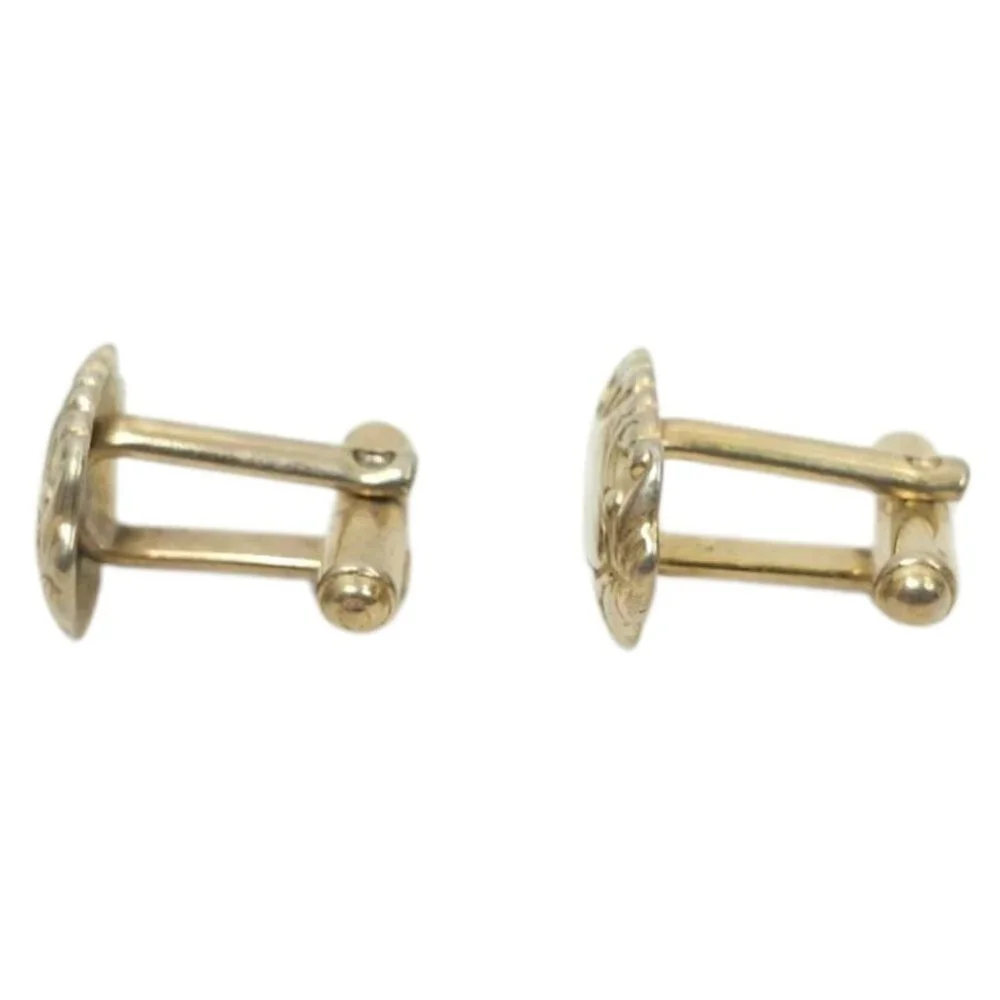 Swirled Scroll Cufflinks Silver Tone Men Vintage MCM Jewelry Accessory